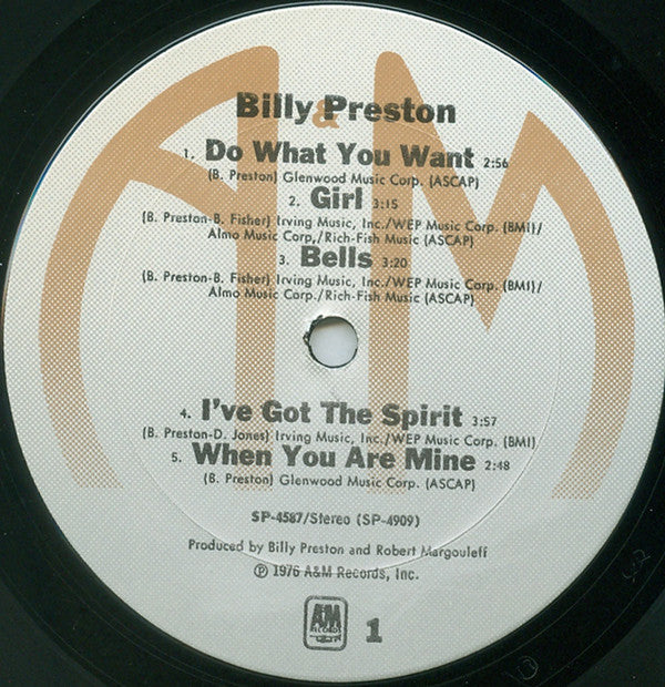Billy Preston - Billy Preston (LP, Album) (Near Mint (NM or M-)) - Image 3
