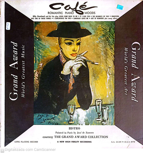 Billy Rowland And His Trio - Café - Romantic Piano Moods (LP, Mono) (Very Good (VG))