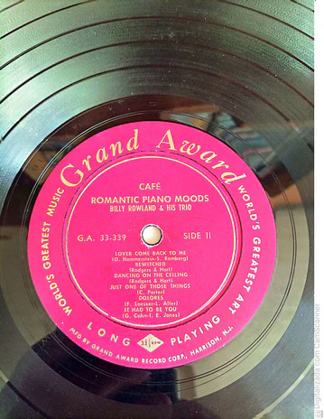 Billy Rowland And His Trio - Café - Romantic Piano Moods (LP, Mono) (Very Good (VG)) - Image 4