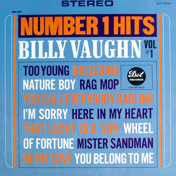 Billy Vaughn - Number 1 Hits, Vol. 1 (LP) (Near Mint (NM or M-))