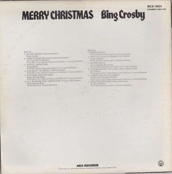 Bing Crosby - Merry Christmas (LP, Album, RE, Bla) (Very Good Plus (VG+)) - Image 2
