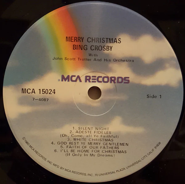 Bing Crosby - Merry Christmas (LP, Album, RE, Blu) (Very Good Plus (VG+)) - Image 3