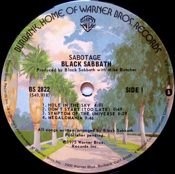 Black Sabbath - Sabotage (LP, Album) (Very Good Plus (VG+)) - Image 3