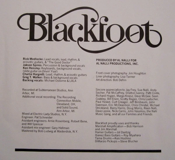 Blackfoot - Siogo (LP, Album, SP) (Very Good Plus (VG+)) - Image 5