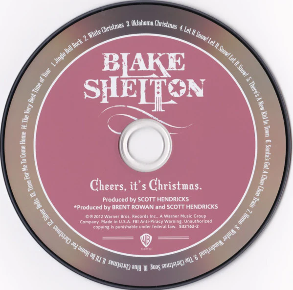 Blake Shelton - Cheers, It's Christmas (CD, Album) (Near Mint (NM or M-)) - Image 5