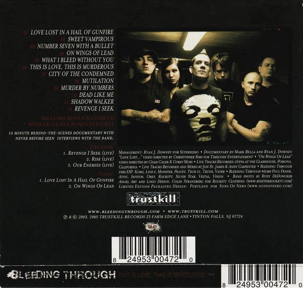 Bleeding Through - This Is Love, This Is Murderous (CD + CD, Enh + Album, Ltd) (Near Mint (NM or M-)) - Image 2