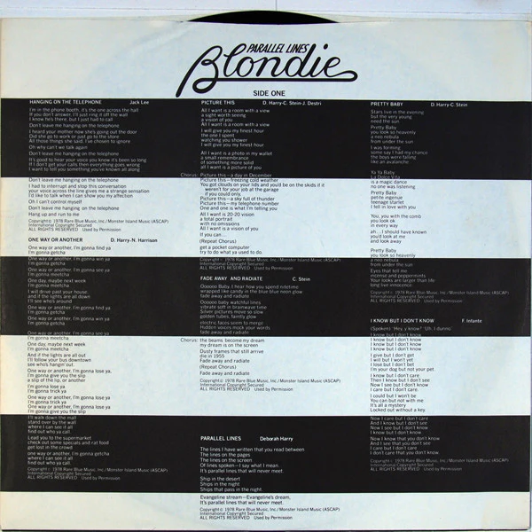 Blondie - Parallel Lines (LP, Album, RE) (Very Good Plus (VG+)) - Image 5