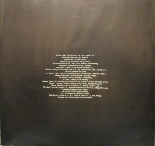 Blue Öyster Cult - Mirrors (LP, Album, Pit) (Good Plus (G+)) - Image 4