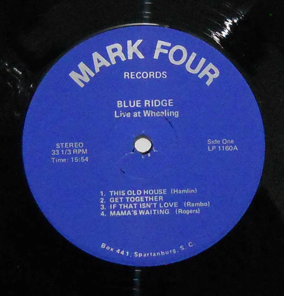 The Blue Ridge Quartet - Live At Wheeling (LP, Album) (Near Mint (NM or M-)) - Image 3