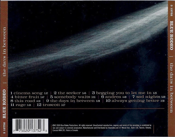 Blue Rodeo - The Days In Between (CD, Album) (Near Mint (NM or M-)) - Image 5
