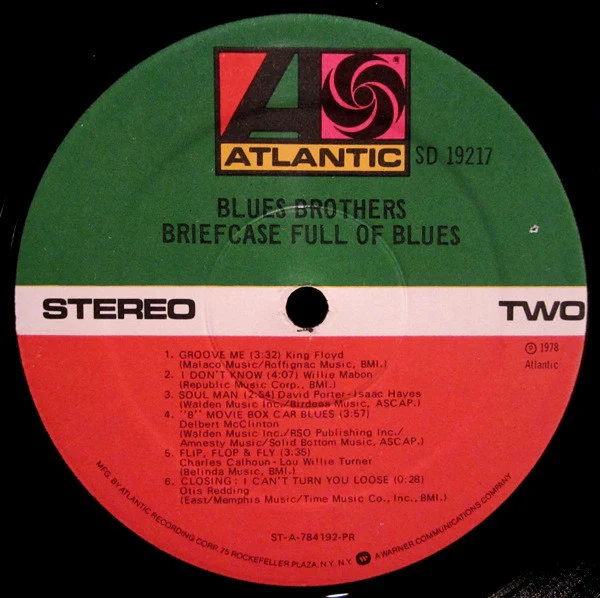 Blues Brothers* - Briefcase Full Of Blues (LP, Album, PR ) (Very Good Plus (VG+)) - Image 4