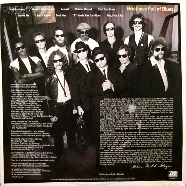 Blues Brothers* - Briefcase Full Of Blues (LP, Album, PR ) (Very Good Plus (VG+)) - Image 2