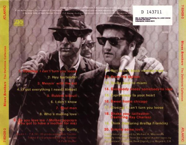 Blues Brothers* - The Definitive Collection (CD, Comp, Club, RM) (Very Good Plus (VG+)) - Image 2