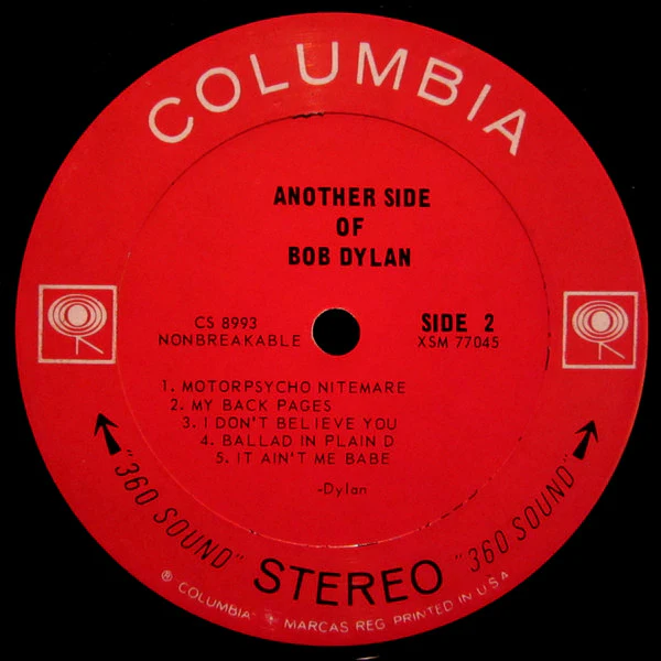 Bob Dylan - Another Side Of Bob Dylan (LP, Album, Pit) (Very Good Plus (VG+)) - Image 4