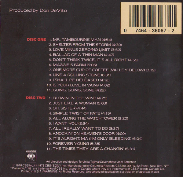 Bob Dylan - Bob Dylan At Budokan (2xCD, Album, RE) (Very Good Plus (VG+)) - Image 4