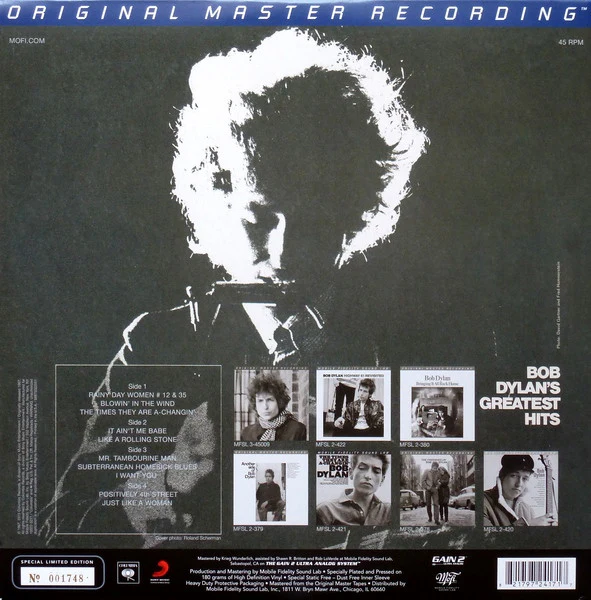 Bob Dylan - Bob Dylan's Greatest Hits (2x12", Comp, Ltd, Num, RE, RM, 180) (Near Mint (NM or M-)) - Image 3