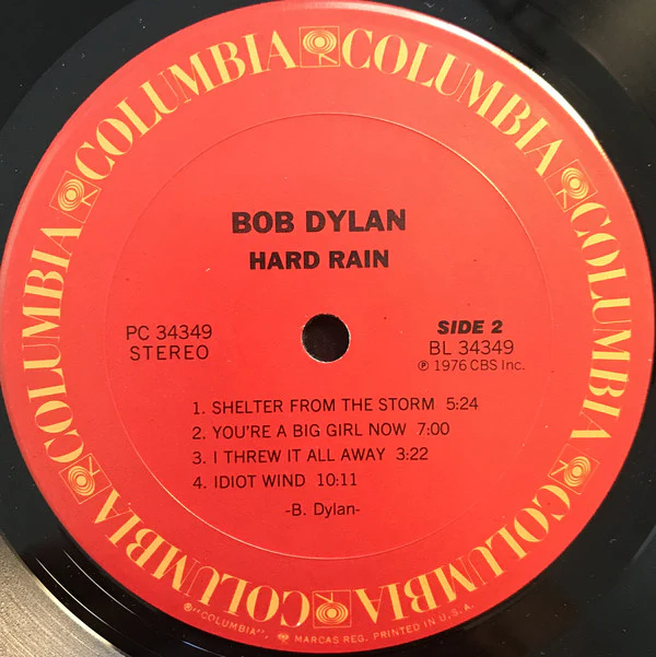 Bob Dylan - Hard Rain (LP, Album, Pit) (Very Good Plus (VG+)) - Image 4