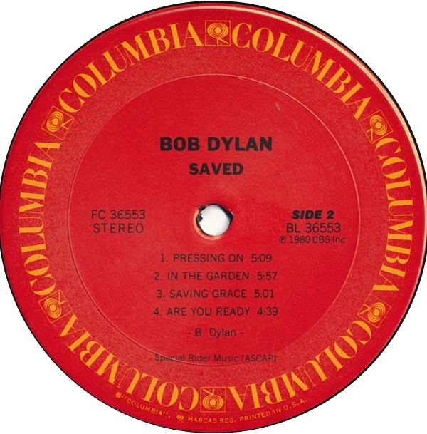 Bob Dylan - Saved (LP, Album, Pit) (Very Good Plus (VG+)) - Image 4