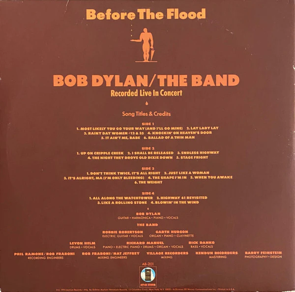 Bob Dylan / The Band - Before The Flood (2xLP, Album, CTH) (Very Good Plus (VG+)) - Image 4
