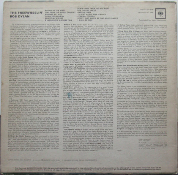 Bob Dylan - The Freewheelin' Bob Dylan (LP, Album, Mono, Pit) (Very Good (VG)) - Image 2