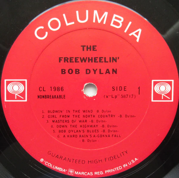 Bob Dylan - The Freewheelin' Bob Dylan (LP, Album, Mono, Pit) (Very Good (VG)) - Image 3