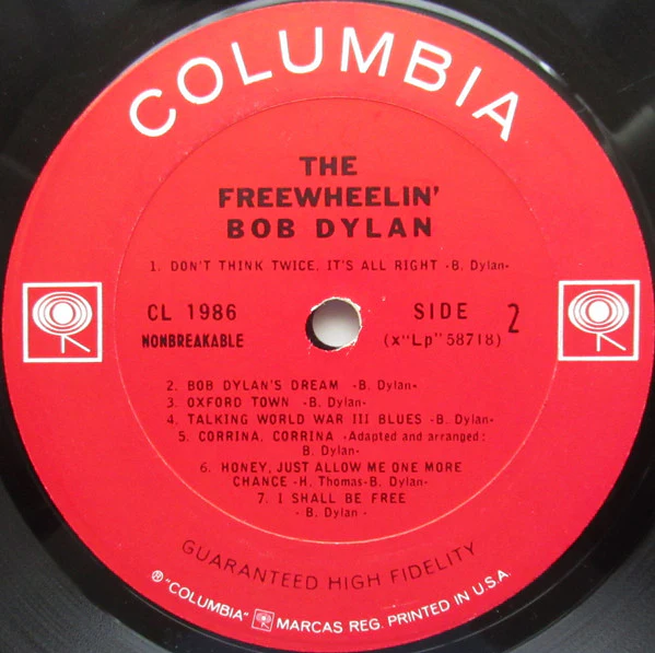 Bob Dylan - The Freewheelin' Bob Dylan (LP, Album, Mono, Pit) (Very Good (VG)) - Image 4
