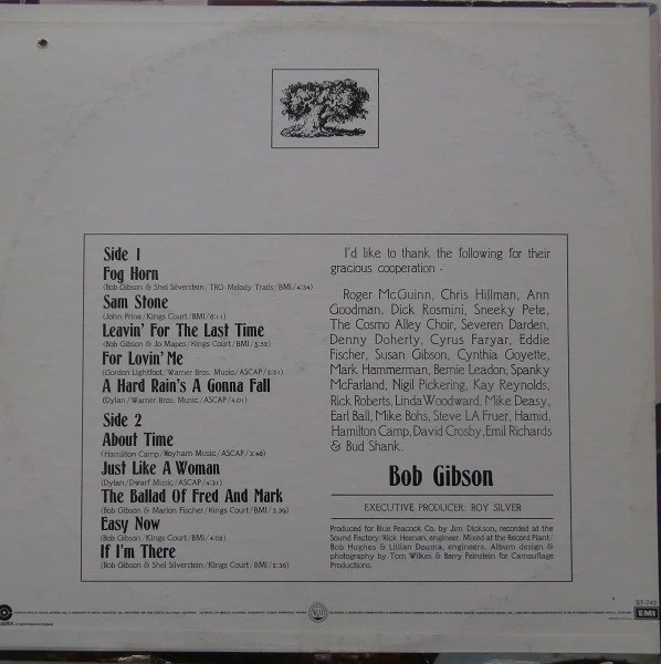 Bob Gibson - Bob Gibson (LP, Album, Red) (Near Mint (NM or M-)) - Image 2