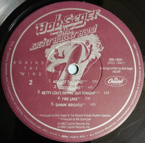 Bob Seger And The Silver Bullet Band - Against The Wind (LP, Album, Jac) (Very Good Plus (VG+)) - Image 4