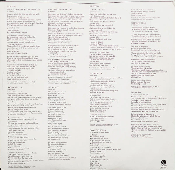 Bob Seger & The Silver Bullet Band* - Night Moves (LP, Album, Win) (Near Mint (NM or M-)) - Image 4