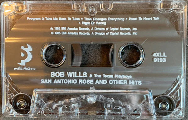 Bob Wills & His Texas Playboys - San Antonio Rose And Other Hits (Cass, Comp) (Very Good Plus (VG+)) - Image 3