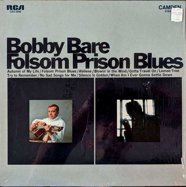 Bobby Bare - Folsom Prison Blues (LP, Album) (Near Mint (NM or M-))