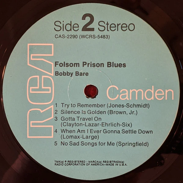 Bobby Bare - Folsom Prison Blues (LP, Album) (Near Mint (NM or M-)) - Image 4