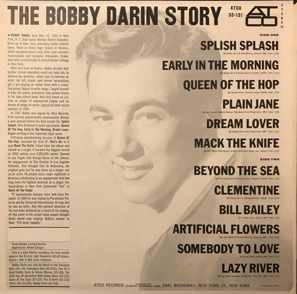 Bobby Darin - The Bobby Darin Story (LP, Comp, RE, Spe) (Near Mint (NM or M-)) - Image 2