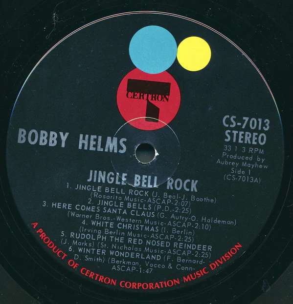 Bobby Helms - Jingle Bell Rock (LP, Album) (Very Good Plus (VG+)) - Image 3