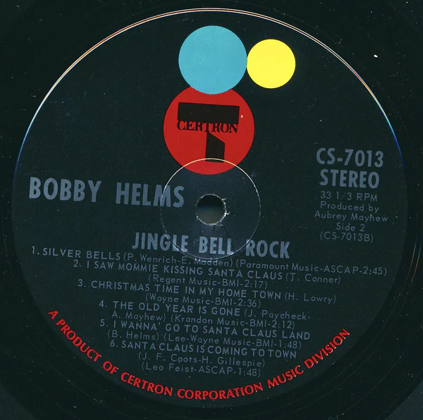 Bobby Helms - Jingle Bell Rock (LP, Album) (Very Good Plus (VG+)) - Image 4