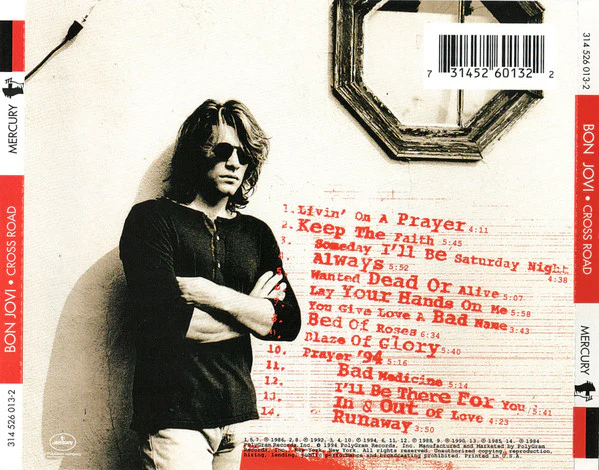 Bon Jovi - Cross Road: 14 Classic Grooves (CD, Comp) (Mint (M)) - Image 2