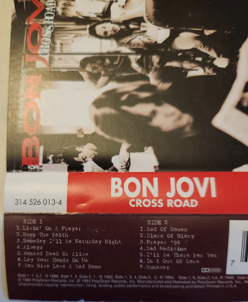 Bon Jovi - Cross Road (Cass, Comp) (Very Good Plus (VG+)) - Image 2