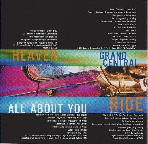 Boney James - Ride (CD, Album) (Near Mint (NM or M-)) - Image 2