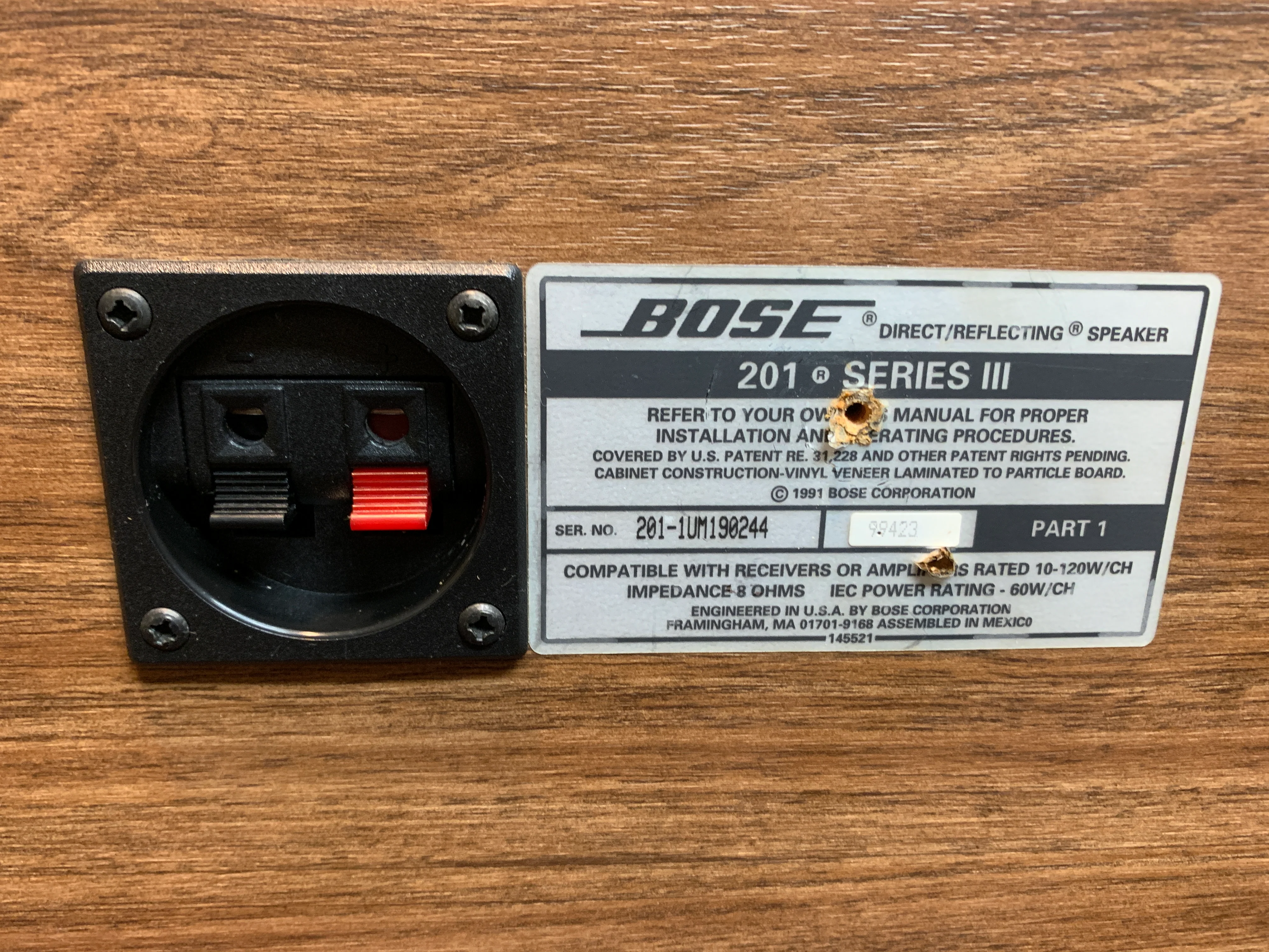 Bose 201 Series III Direct Reflecting Bookshelf Speakers - Image 5