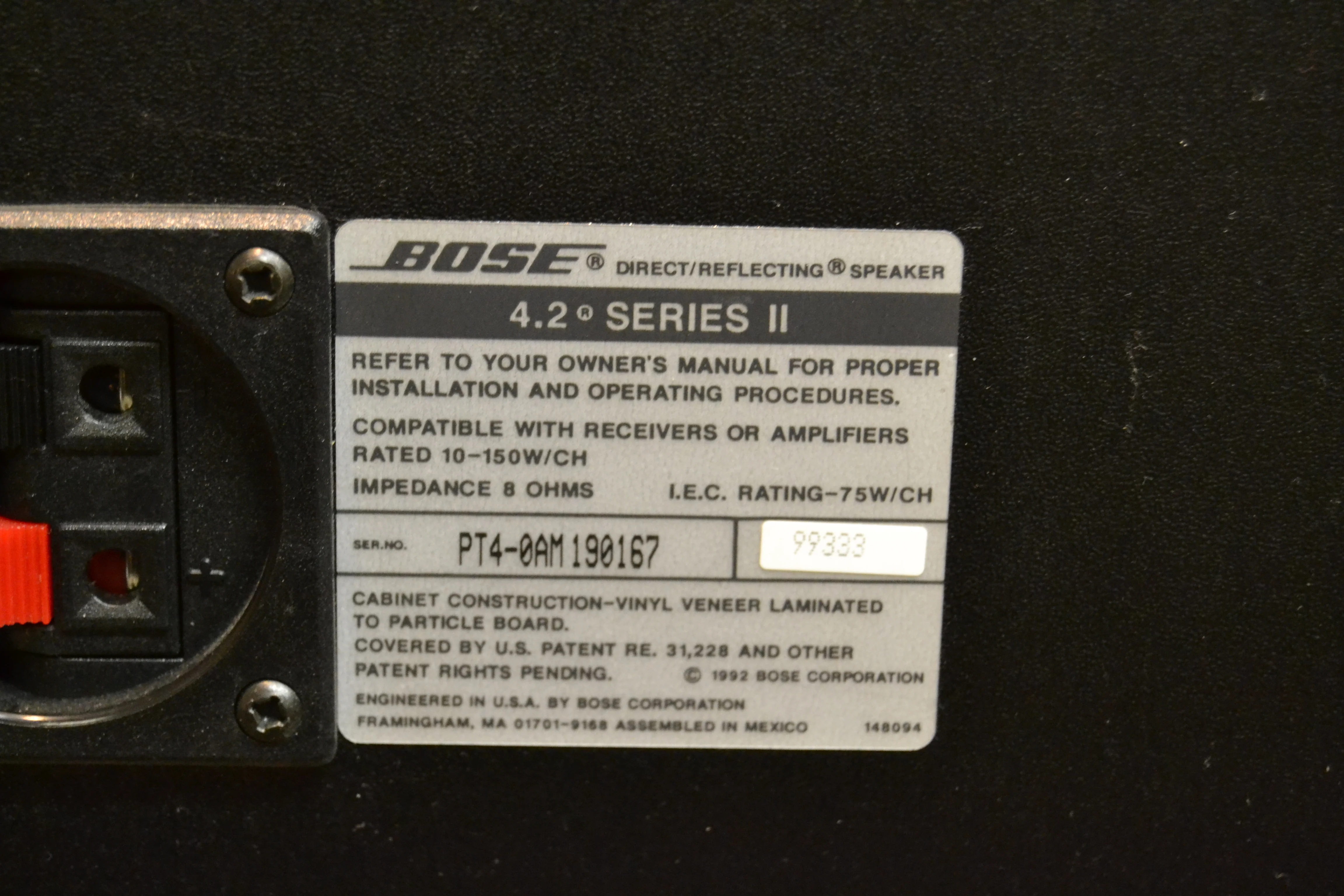 Bose 4.2 Series II Direct/Reflecting Loudspeaker System (1989-94) - Image 8