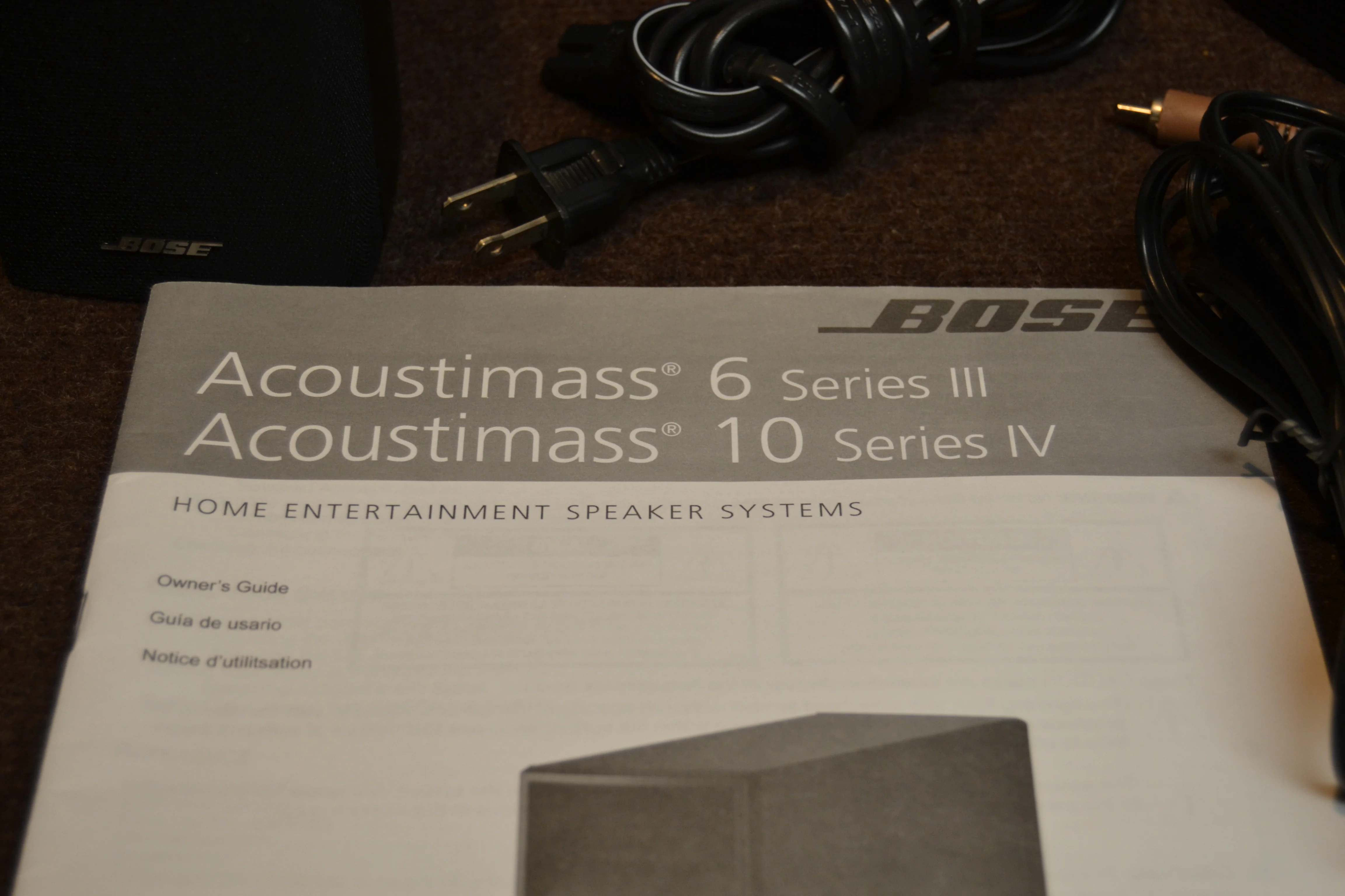 Bose Acoustimass 10 Series IV Speaker System * Shelf Mounts * Wall Mounts * All Cables * Manual - Image 2