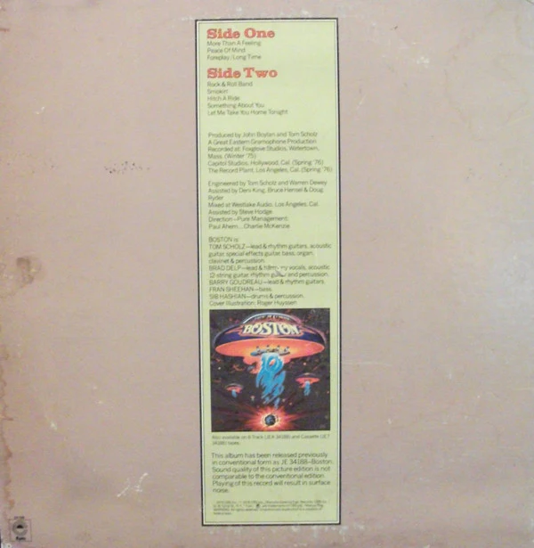 Boston - Boston (LP, Album, Ltd, Pic) (Very Good Plus (VG+)) - Image 2