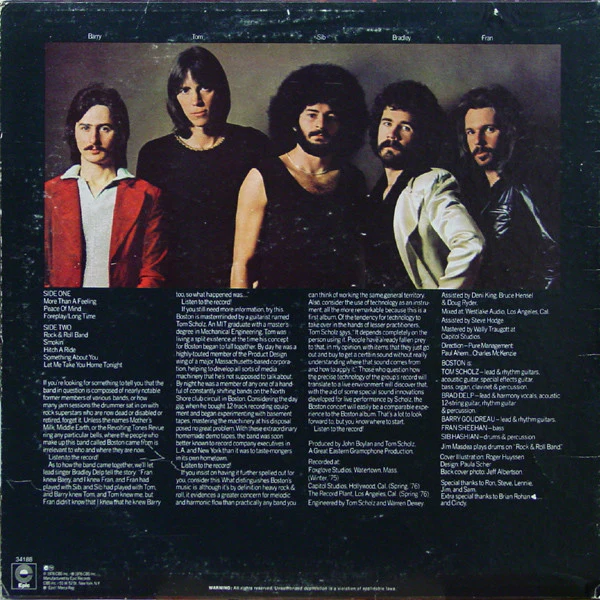 Boston - Boston (LP, Album, RP, Ter) (Very Good Plus (VG+)) - Image 2