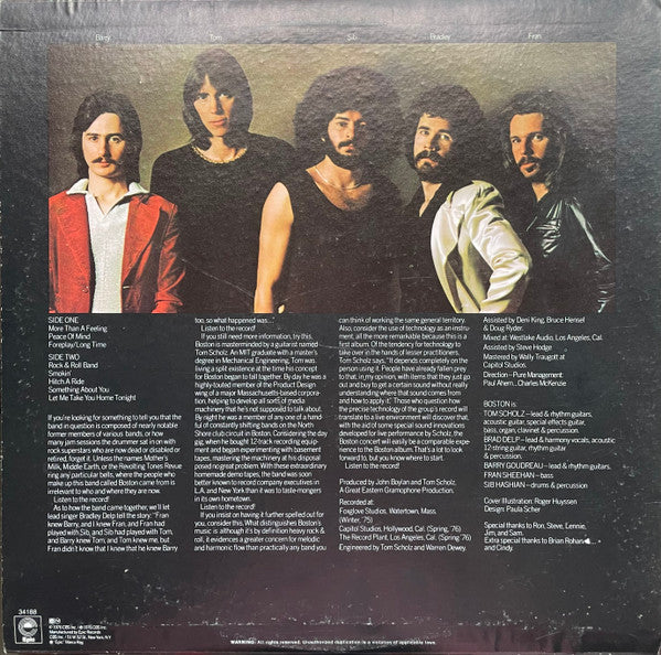 Boston - Boston (LP, Album, San) (Very Good Plus (VG+)) - Image 2