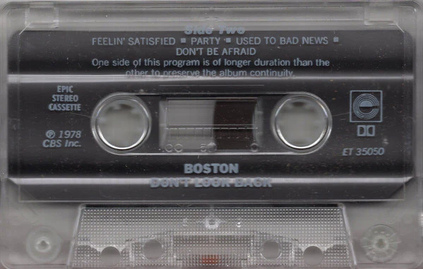 Boston - Don't Look Back (Cass, Album, RE, RP, Dol) (Near Mint (NM or M-)) - Image 3