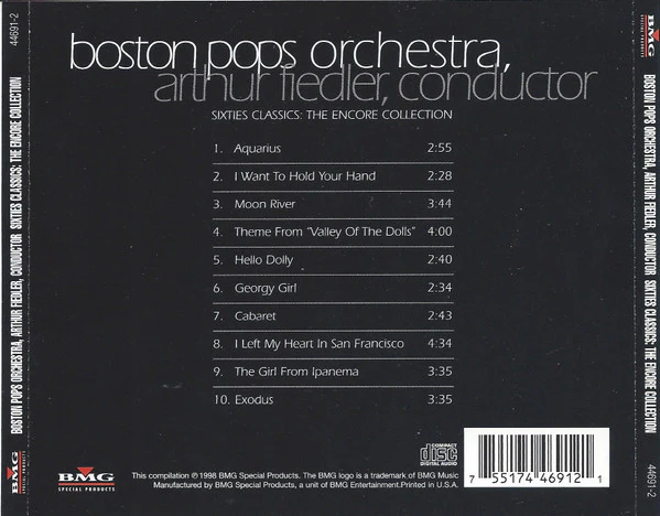 Boston Pops Orchestra, Arthur Fiedler - Sixties Classics: The Encore Collection (CD, Comp) (Near Mint (NM or M-)) - Image 3