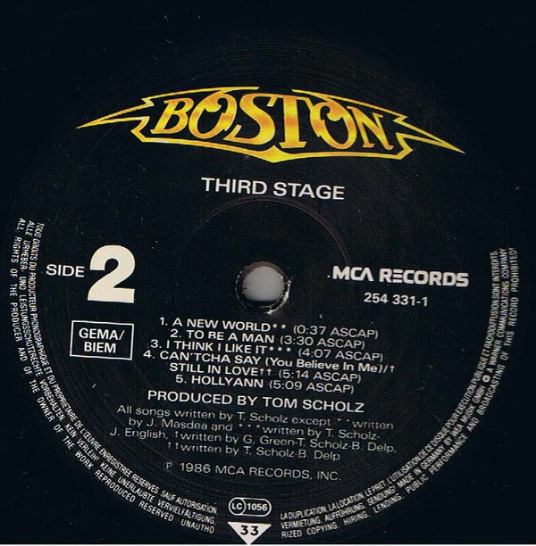 Boston - Third Stage (LP, Album, Gat) (Near Mint (NM or M-)) - Image 5
