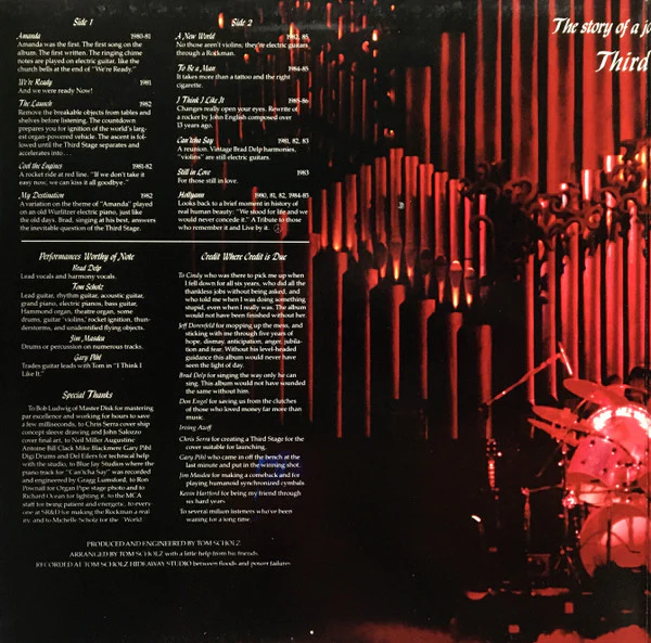 Boston - Third Stage (LP, Album, Glo) (Very Good Plus (VG+)) - Image 2