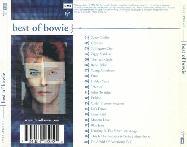 David Bowie - Best Of Bowie (CD, Comp, RP, Cin) (Very Good Plus (VG+)) - Image 3