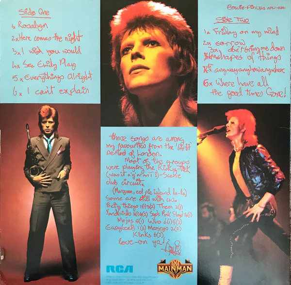 David Bowie - Pinups (LP, Album, Ind) (Very Good Plus (VG+)) - Image 2